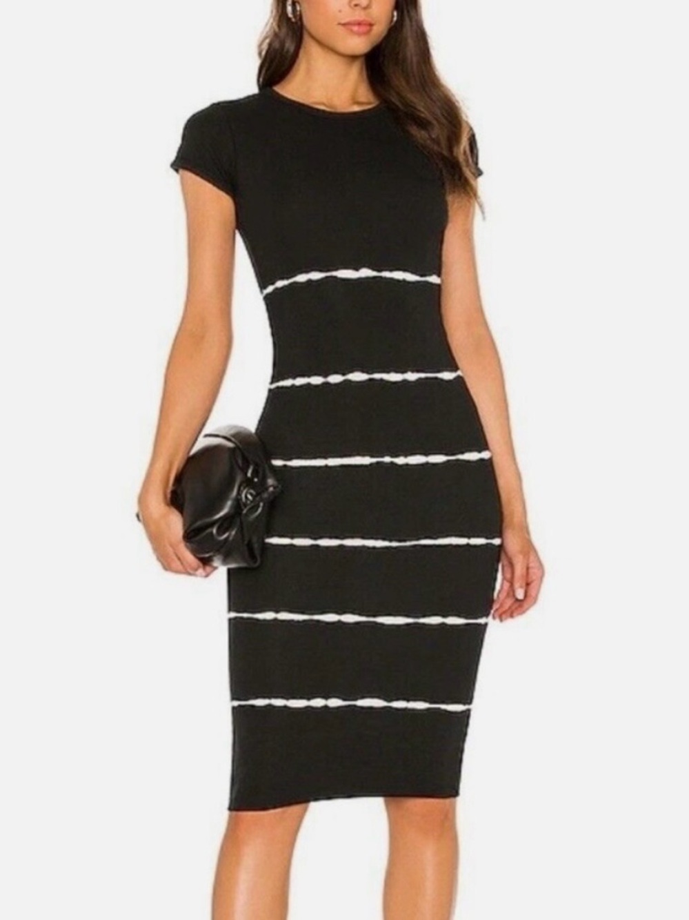 All Saints Niko Tystripe Dress Midi Striped Size 2